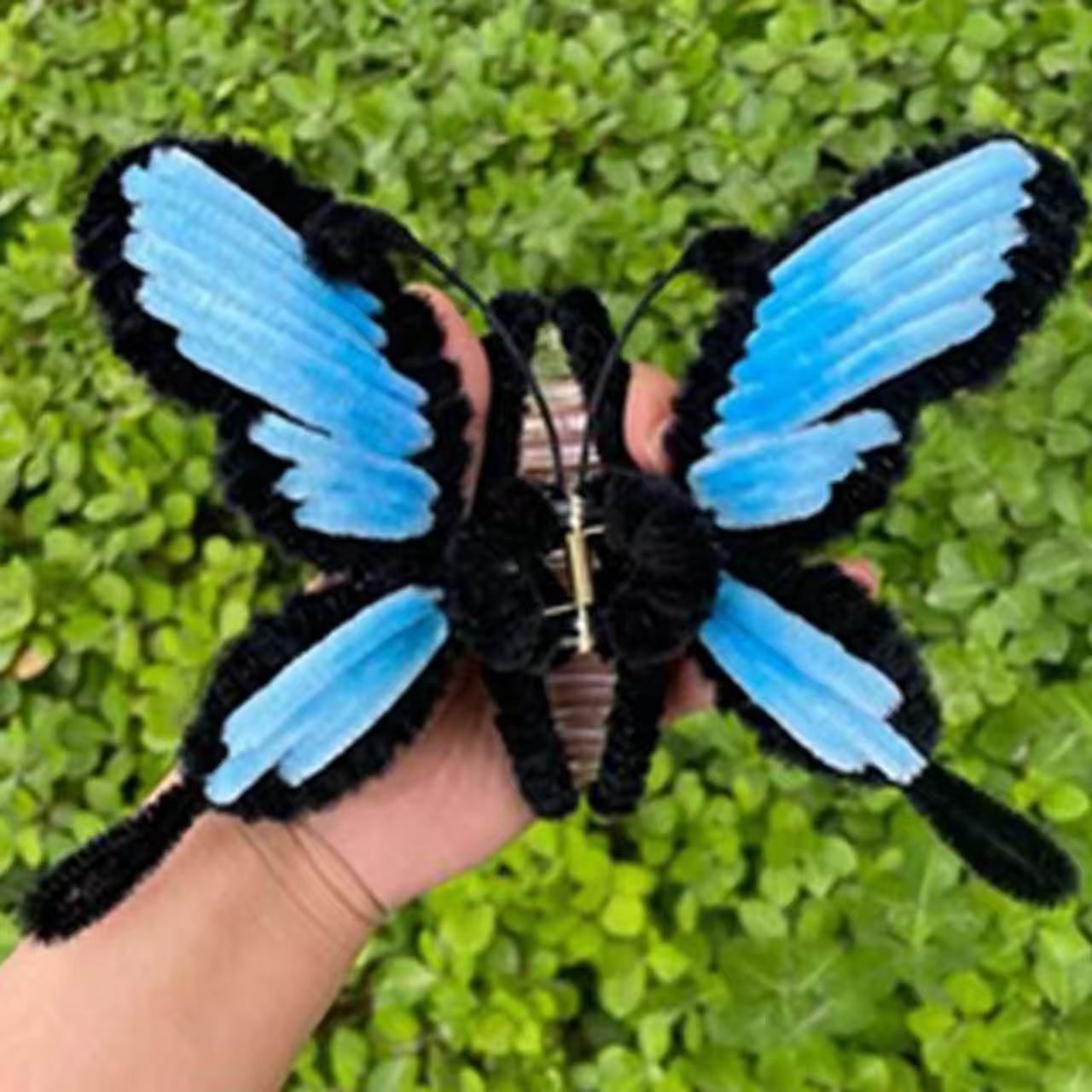 Handmade Chenille Stems Butterfly Hair Claw