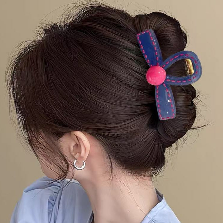 Colored ball hair claw