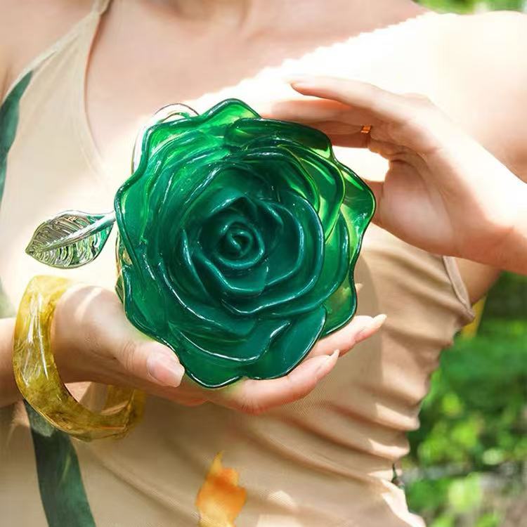 Fashion Rose Handbag within Green