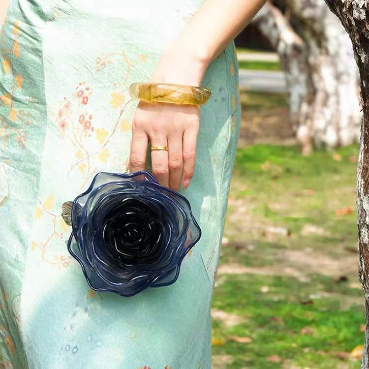 Fashion Rose Handbag within Black