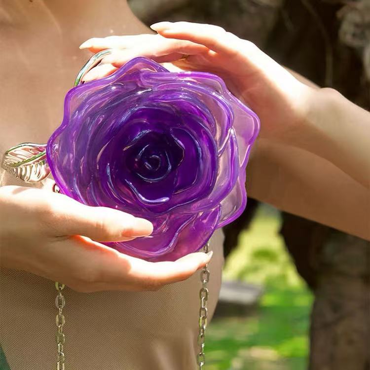Fashion Rose Handbag within Purple