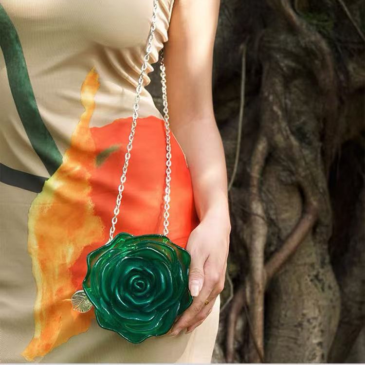 Fashion Rose Handbag within Green