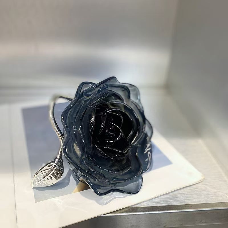 Fashion Rose Handbag within Black