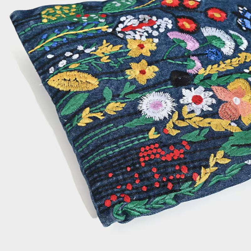 Embroidered Flowers Bag