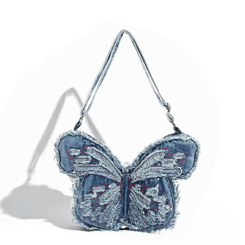 Denim Butterfly Bag within Blue