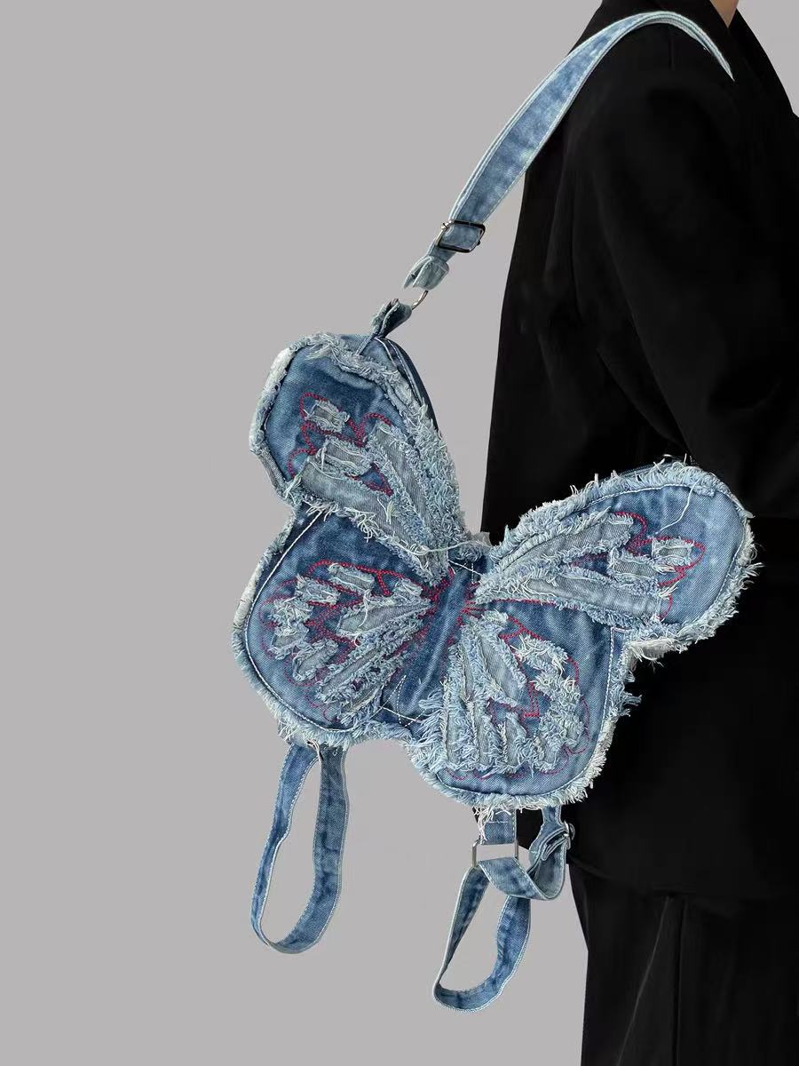 Denim Butterfly Bag within Blue