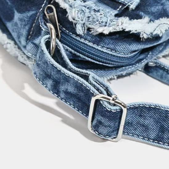 Denim Heart Bag within Blue