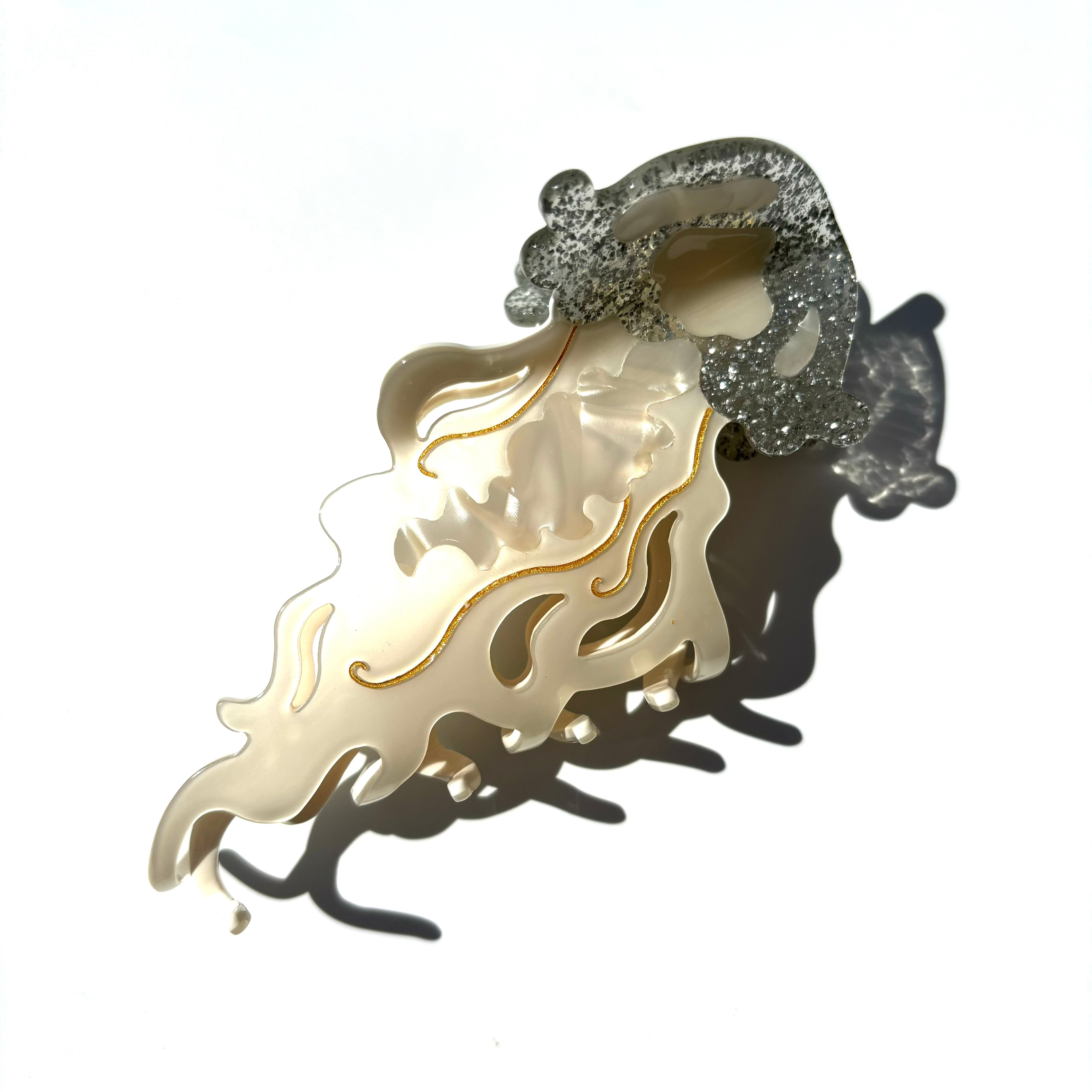 Jellyfish Hair Claw within Silver