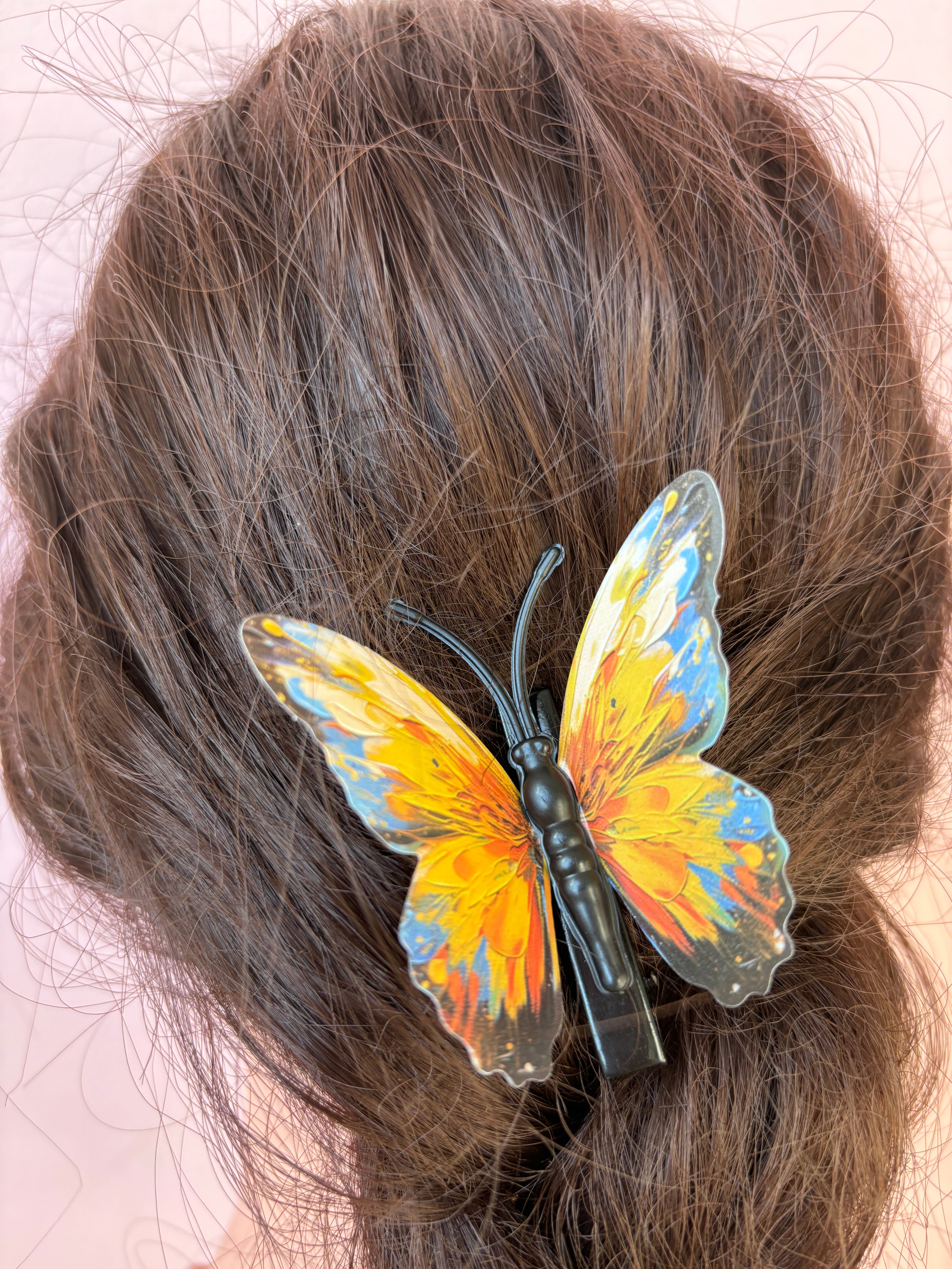 Oil painting butterfly clips sets(12pcs)