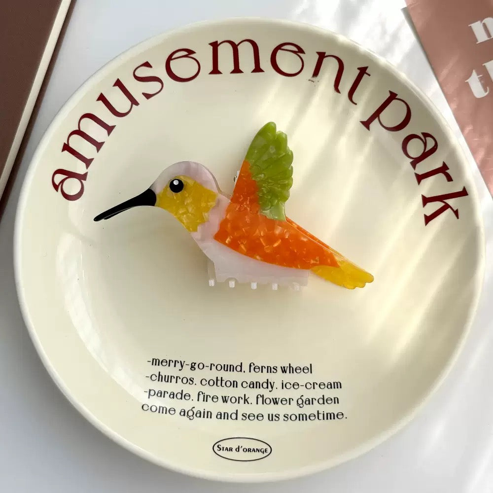 Small Hummingbird Clip within Orange