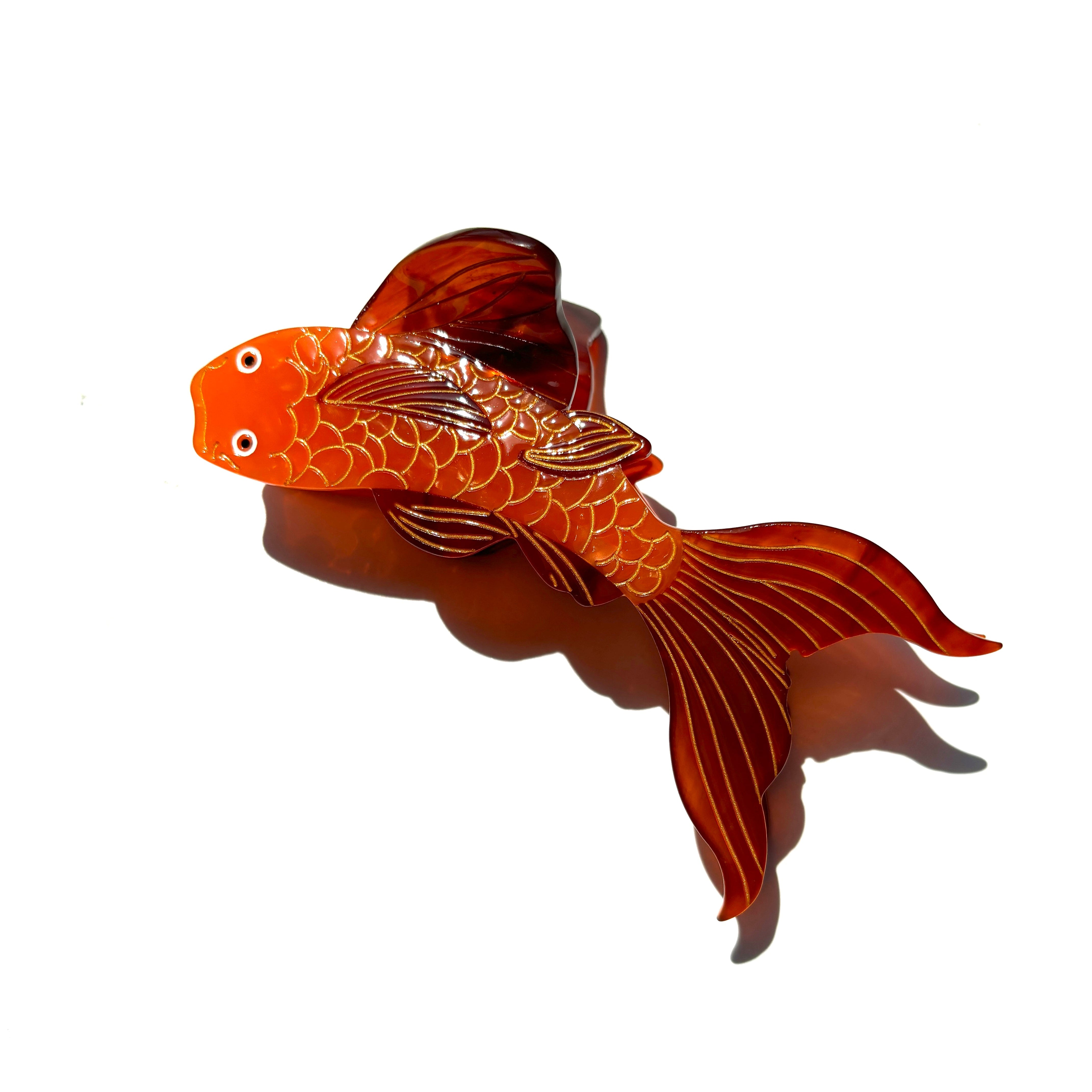 Orange koi hair claw
