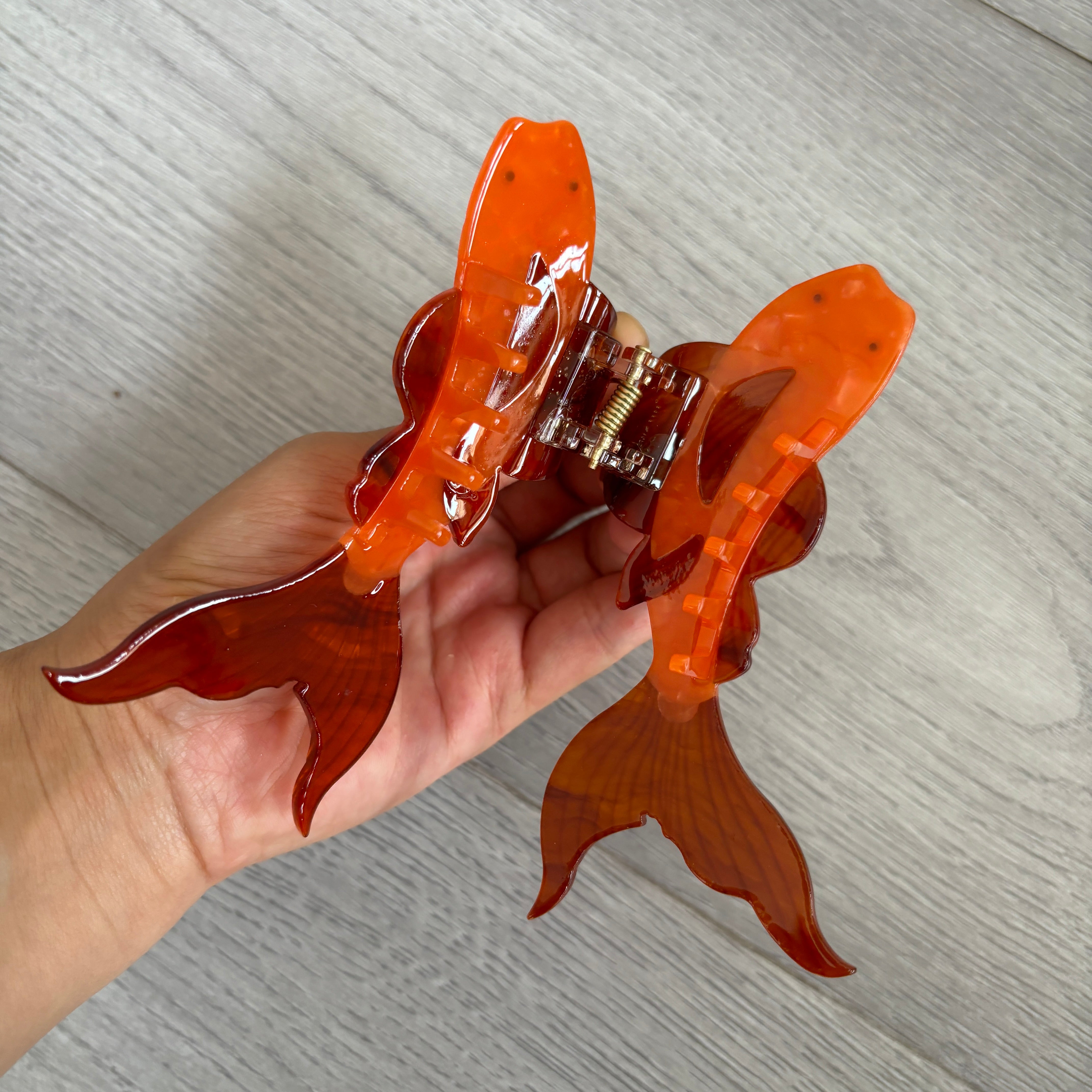 Orange koi hair claw