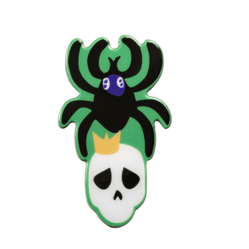 Spider Hair Clip Within Skull