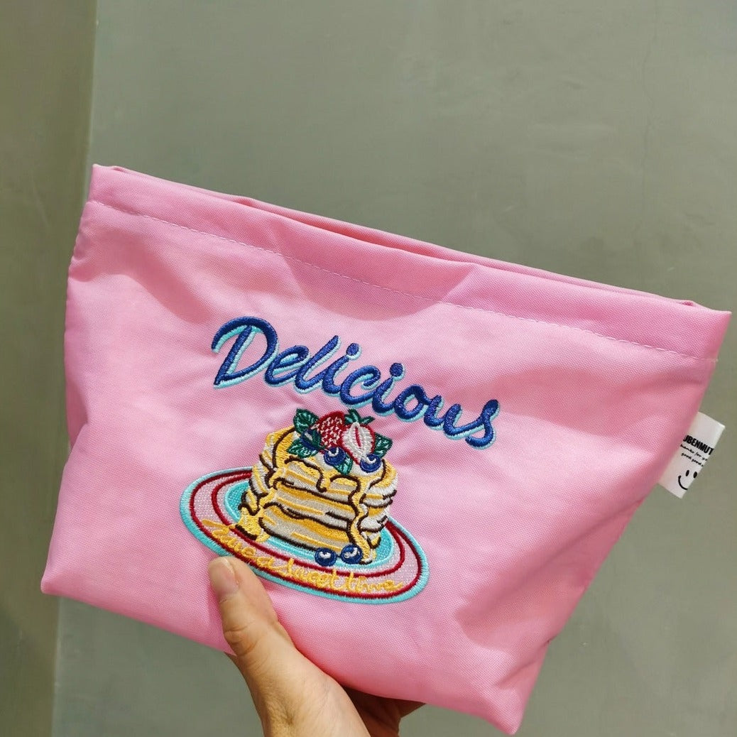 delicious cake makeup bag