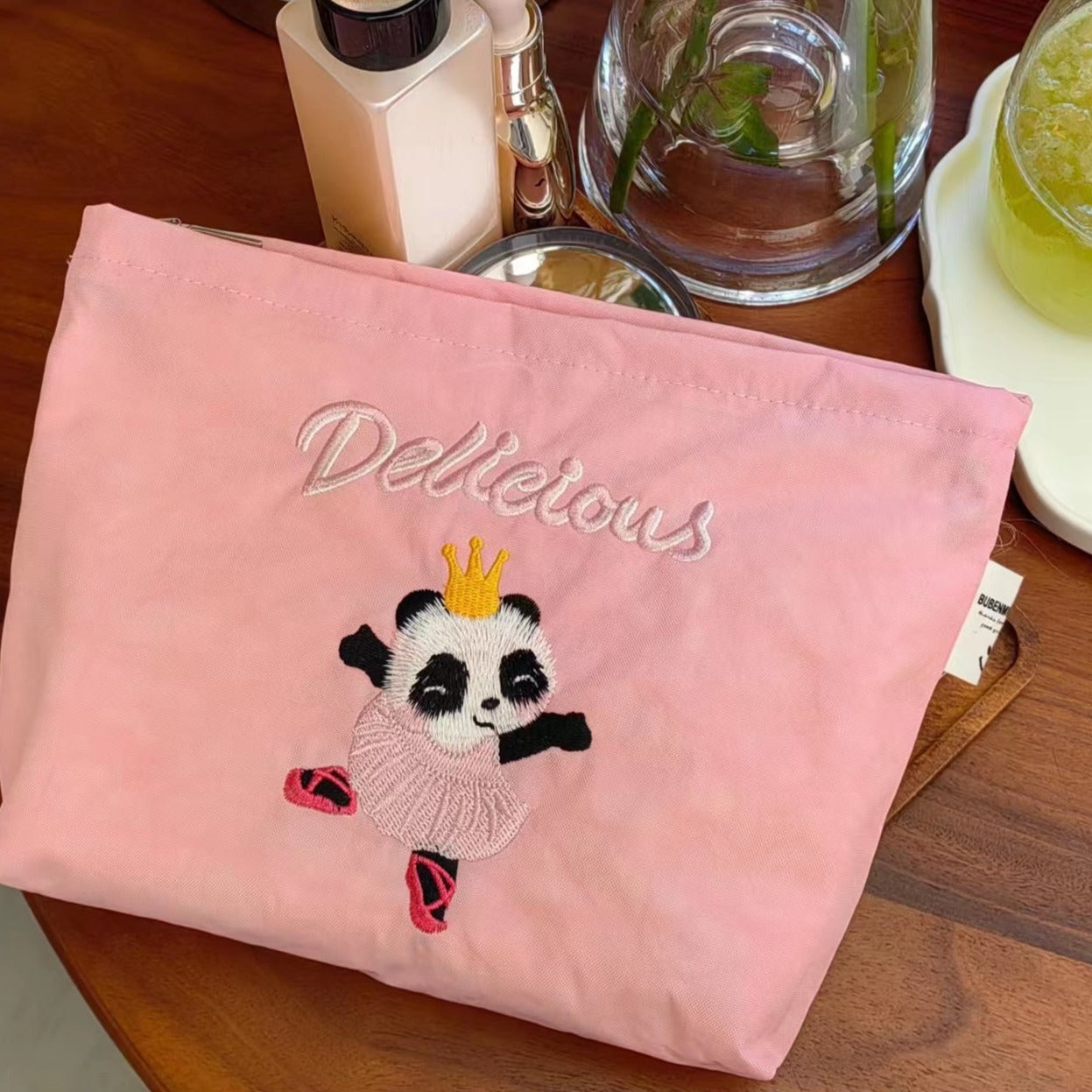 pink panda Makeup Bag in Summer