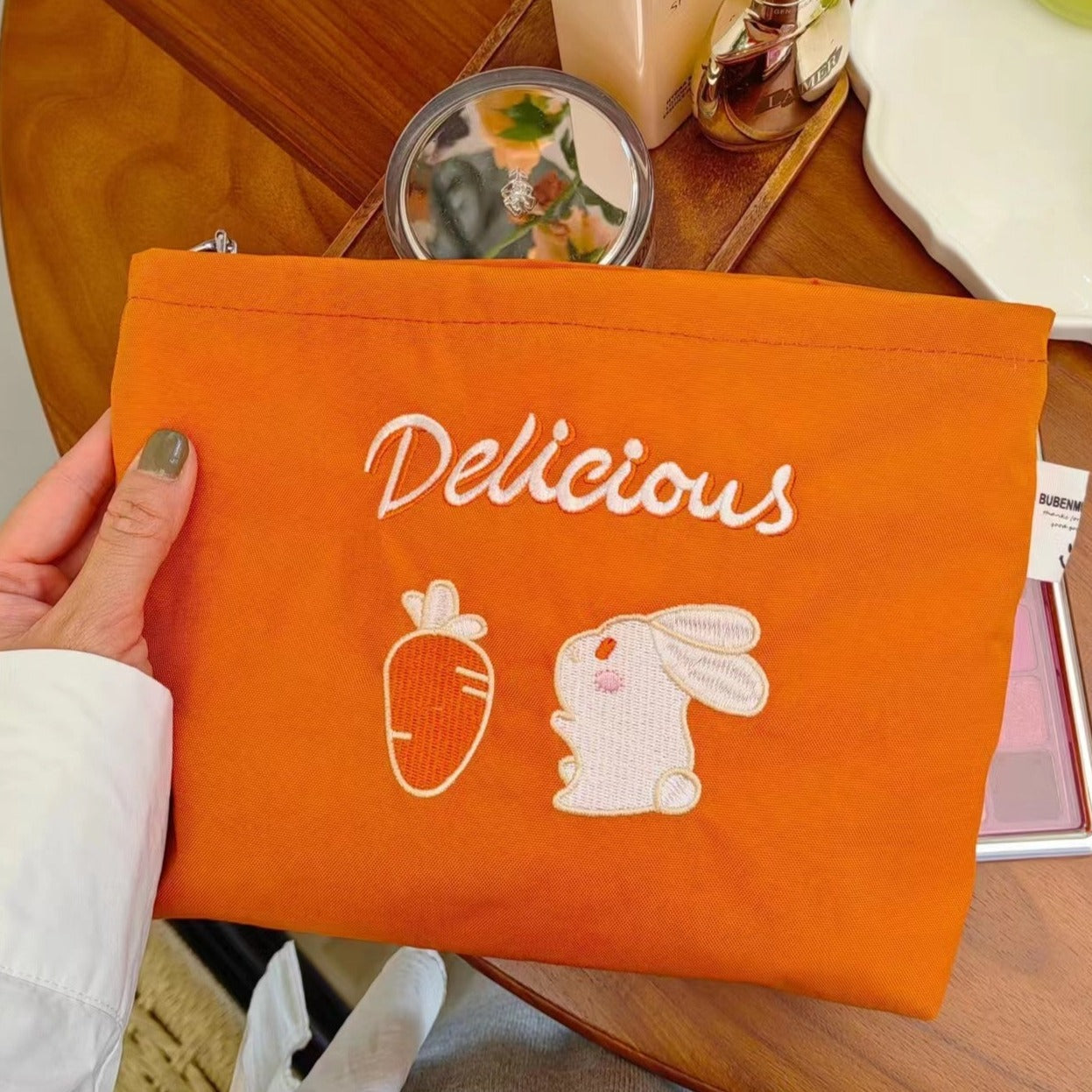 delicious carrots makeup bag