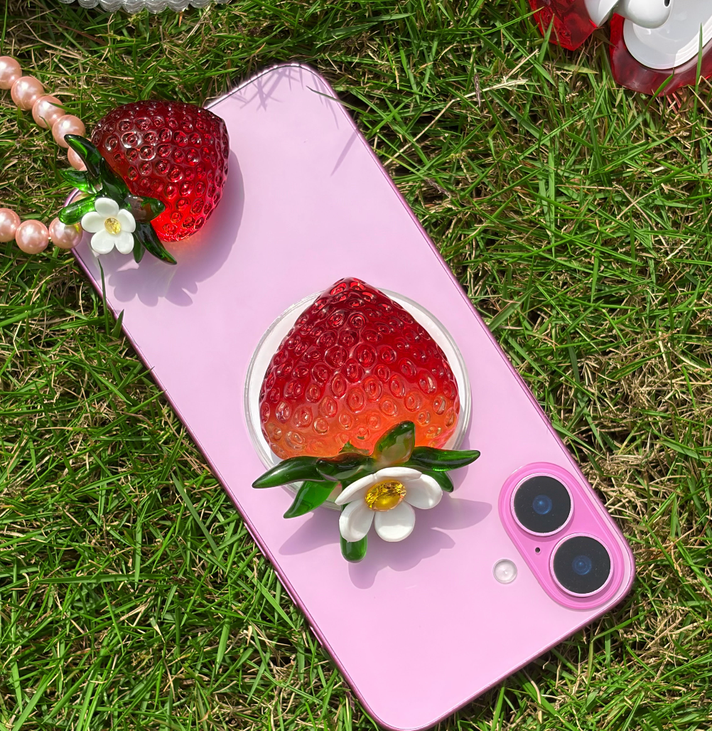 3D Strawberry Mobile Holder