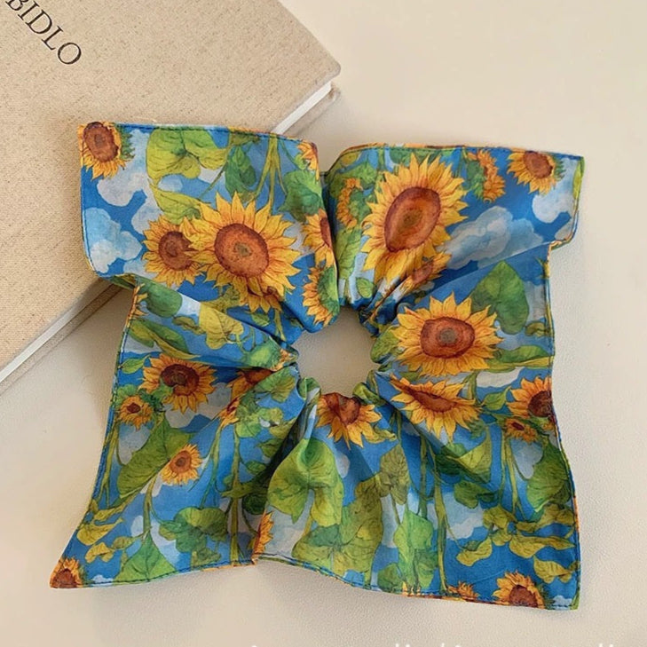Sunflower scrunchie