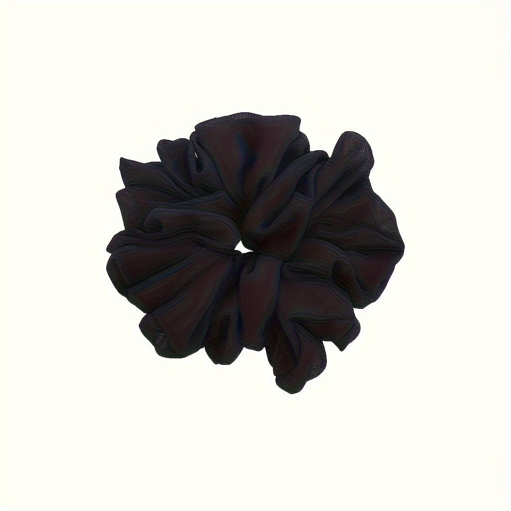 Large chiffon scrunchie in chocolate