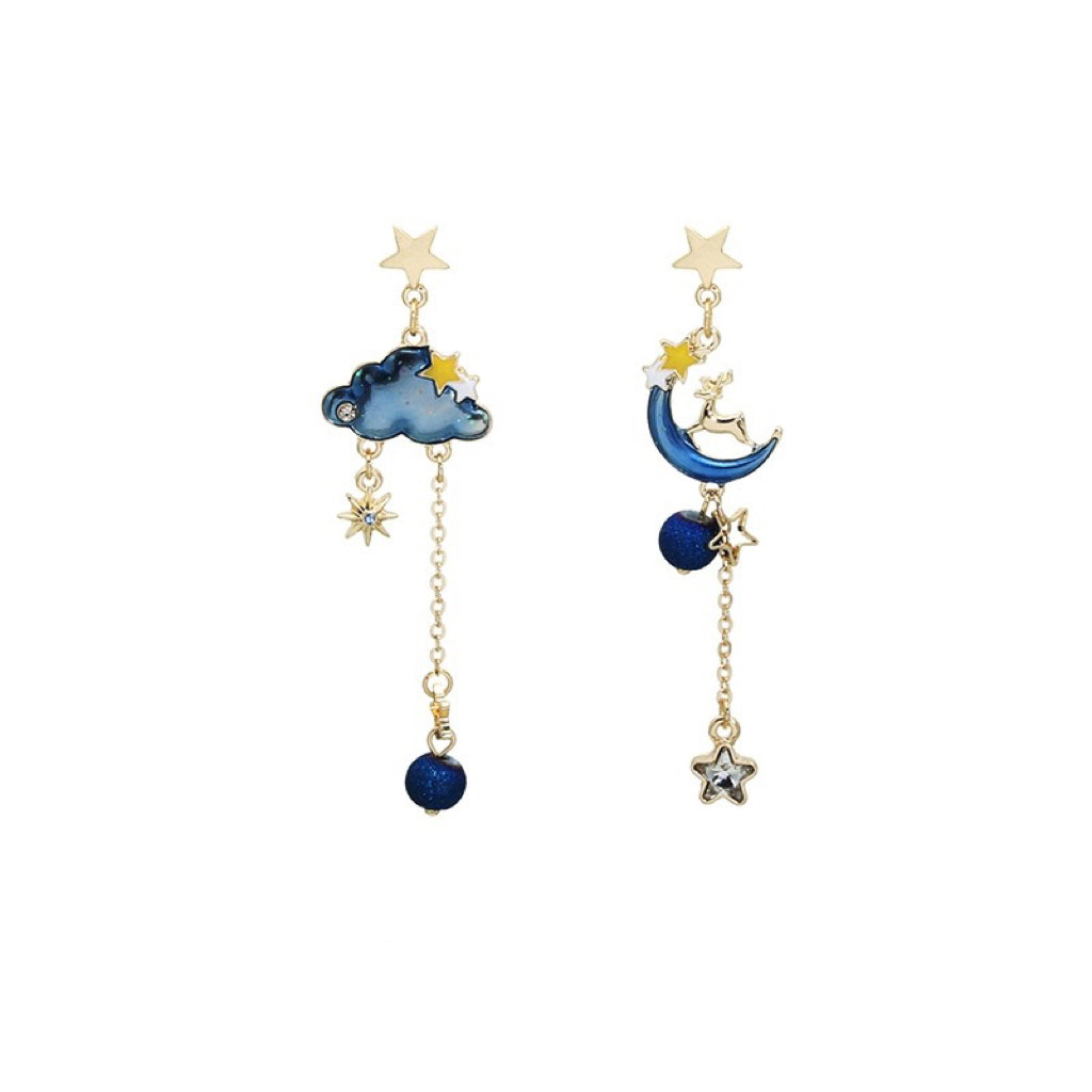 blue galaxy Earrings
