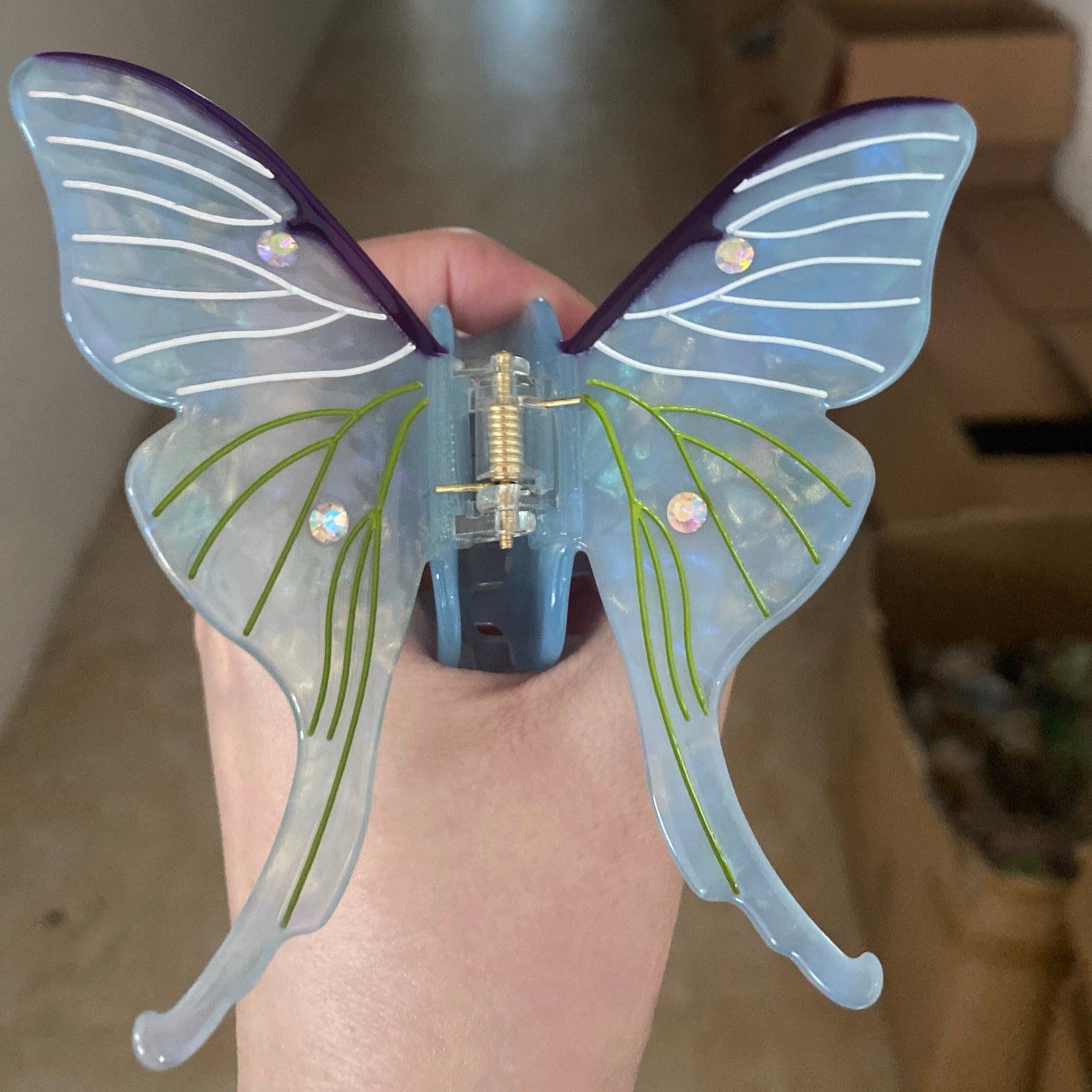 Luna Moth Claw Butterfly Hair Claw