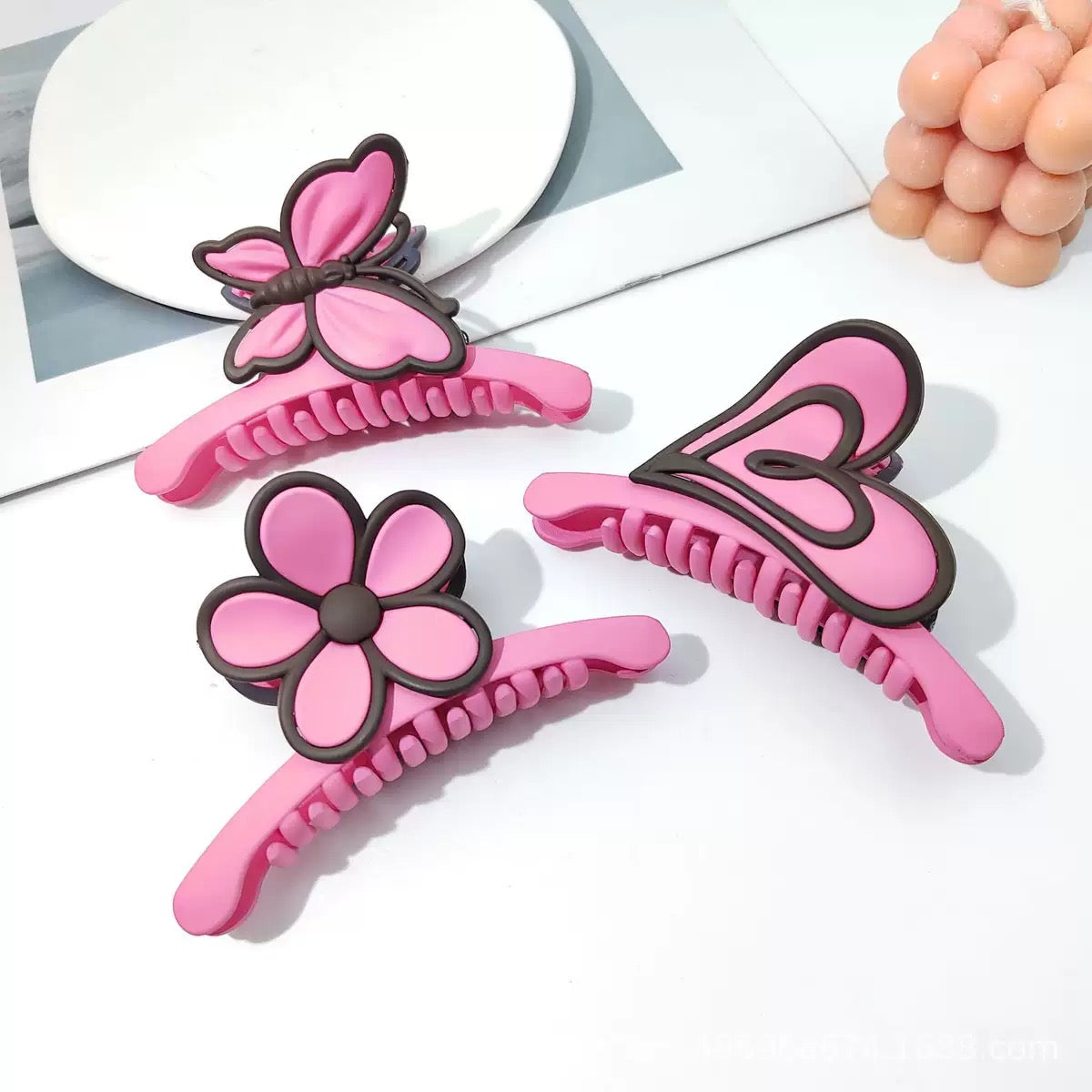 （ 3PCS ）PINKED frosted claw