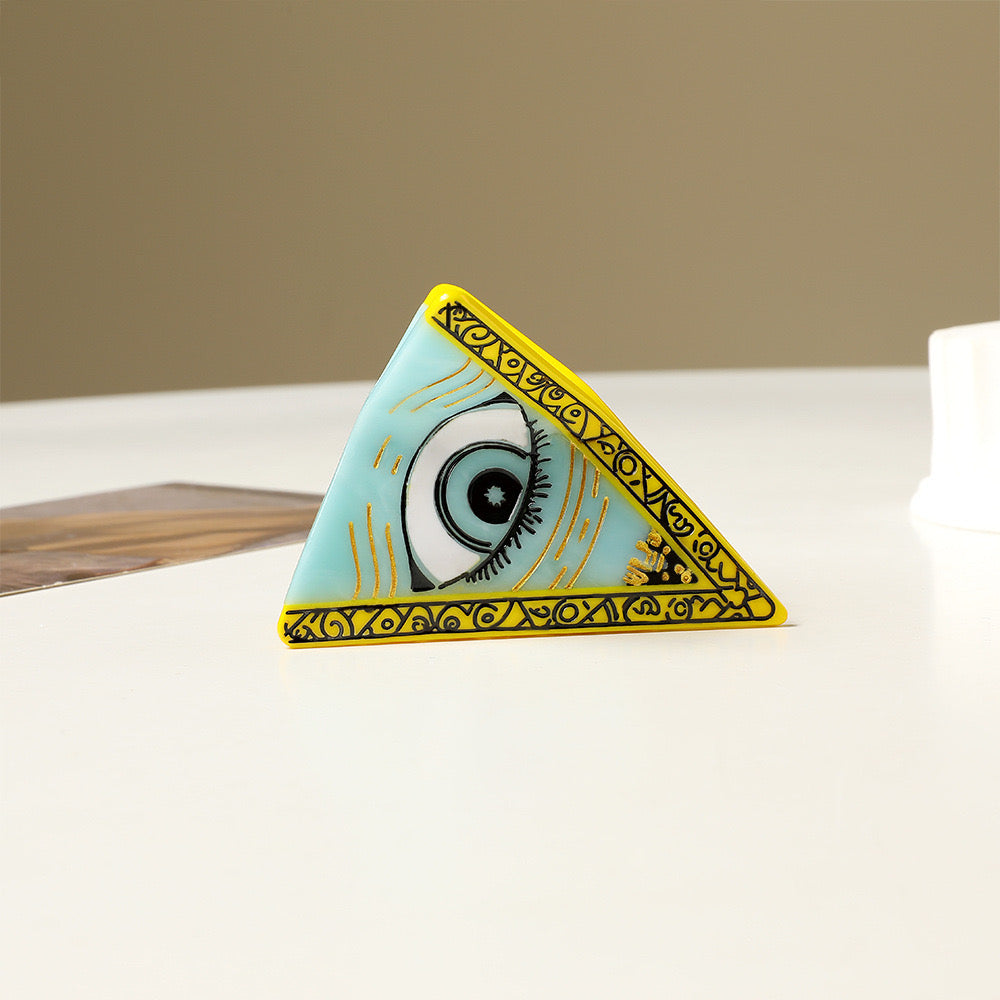 Triangle Evil Eye Hair Claw