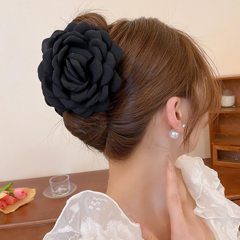 Black Rose Hair Claw