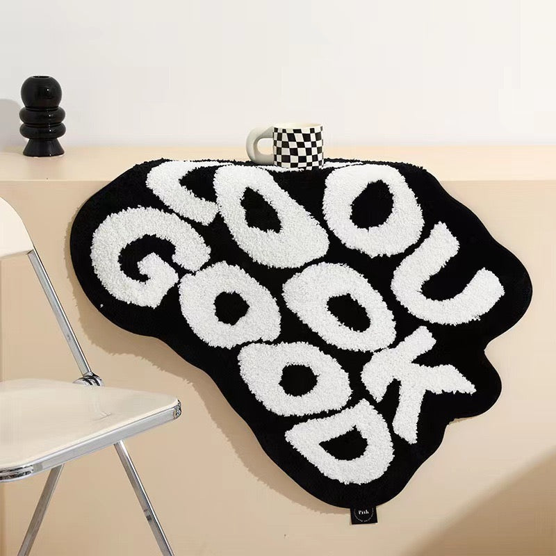 You look good within black rug