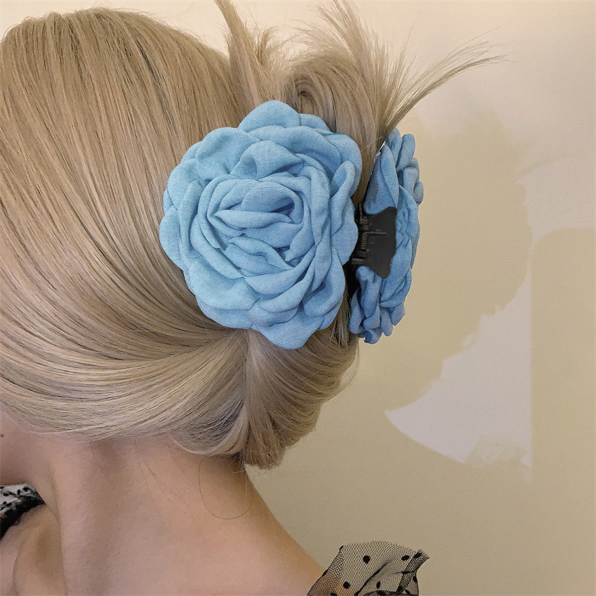 Blue Rose Hair Claw