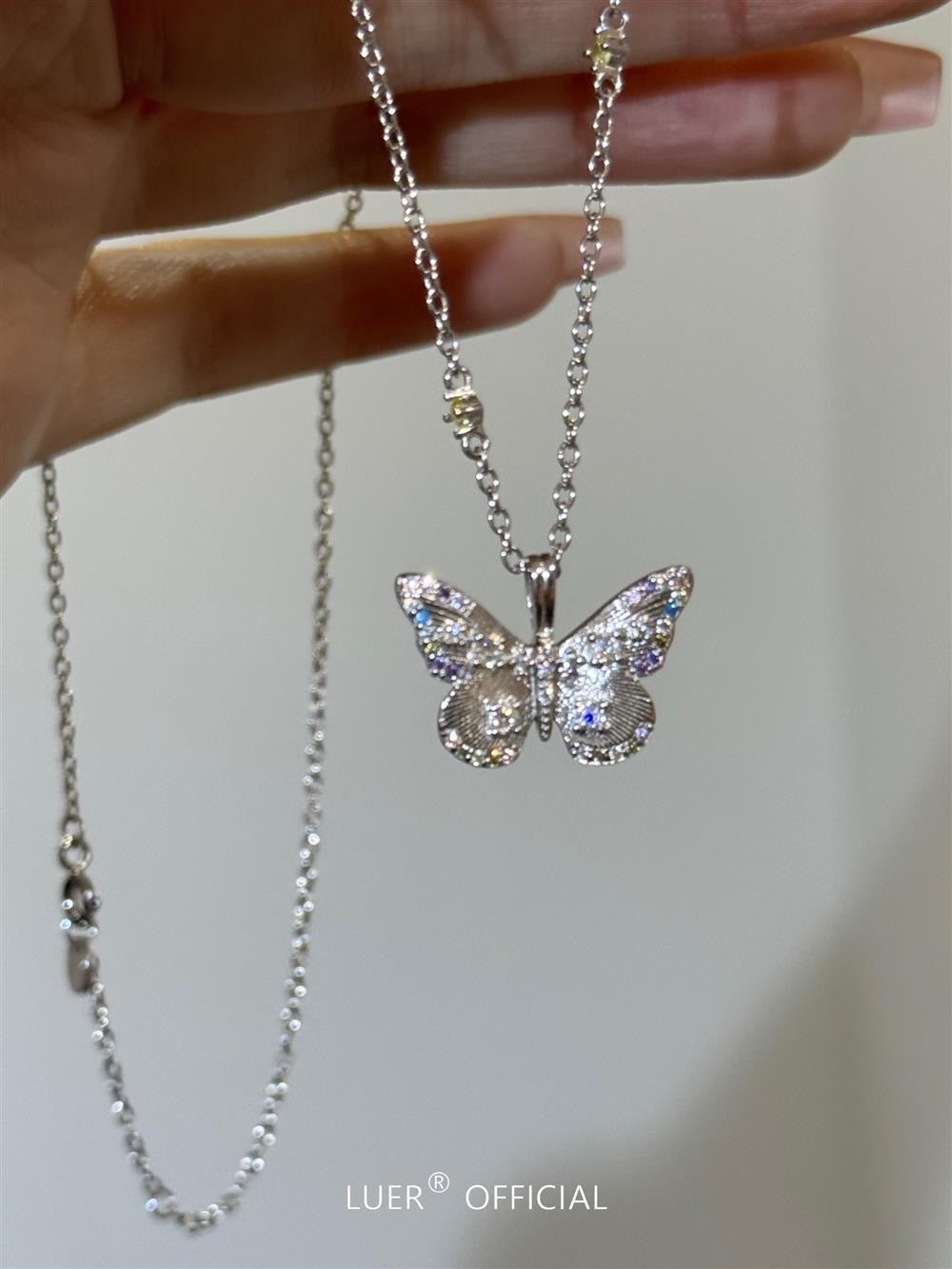 Butterfly Necklace within Diamond