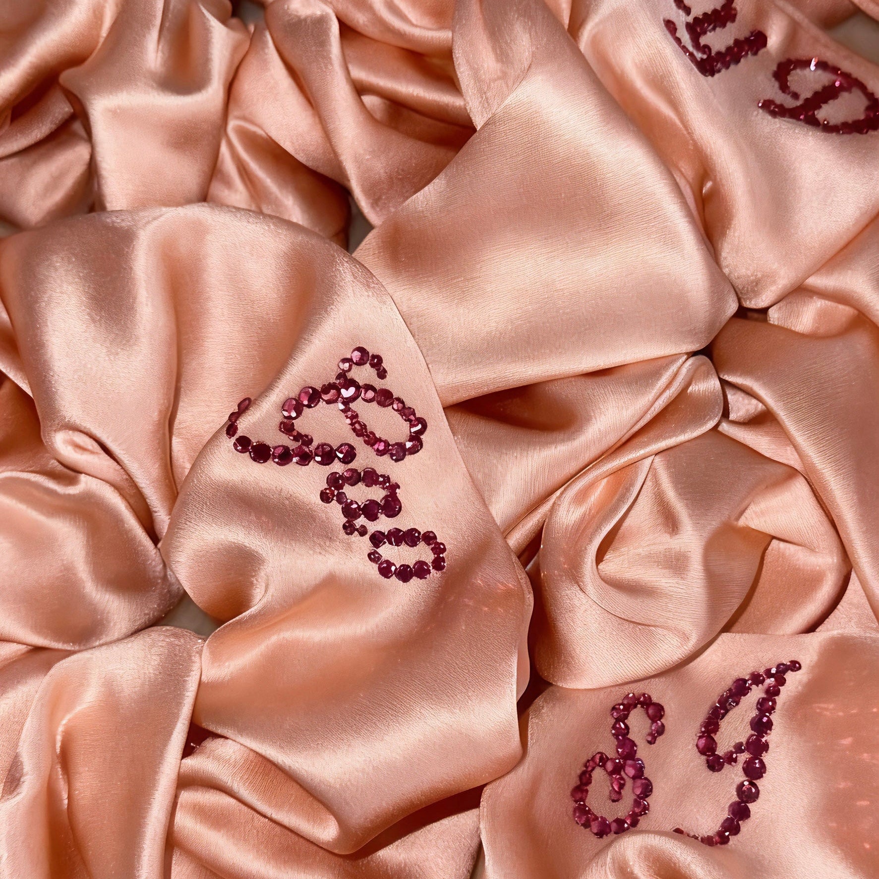 SILK SCRUNCHIE NAMEPLATE CUSTOMIZED