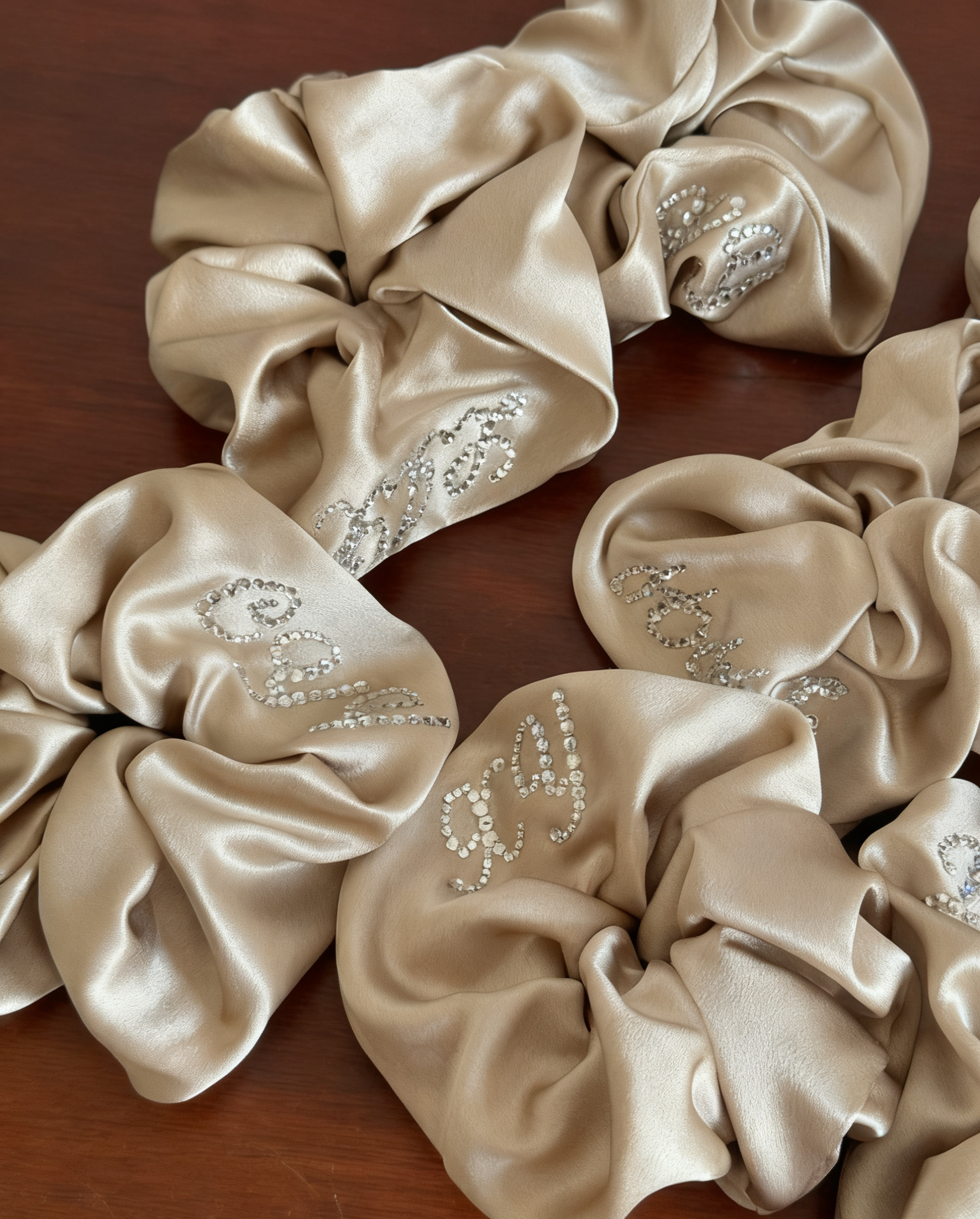 SILK SCRUNCHIE NAMEPLATE CUSTOMIZED