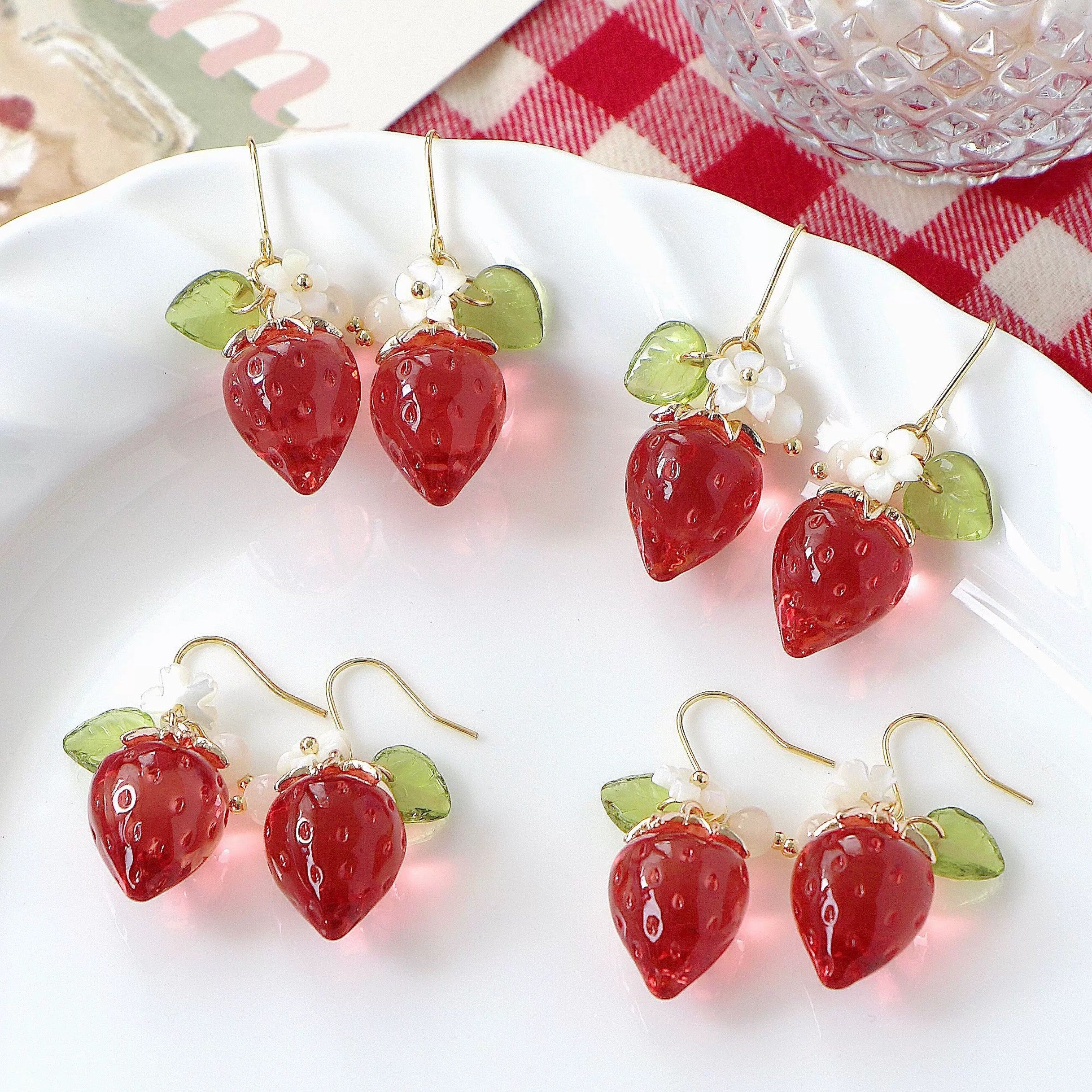 Yummy strawberry earrings