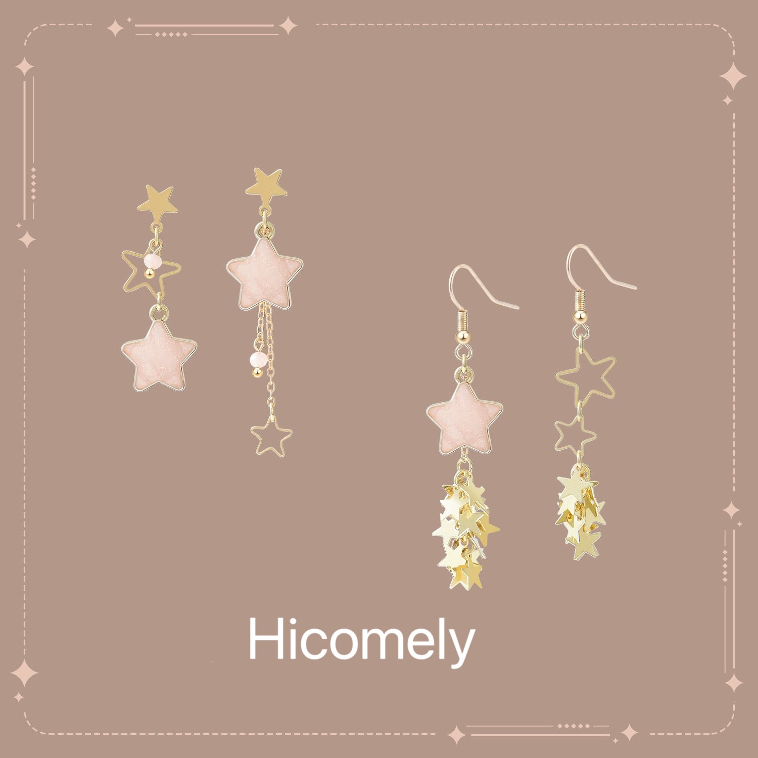 Asymmetrical Star Earrings