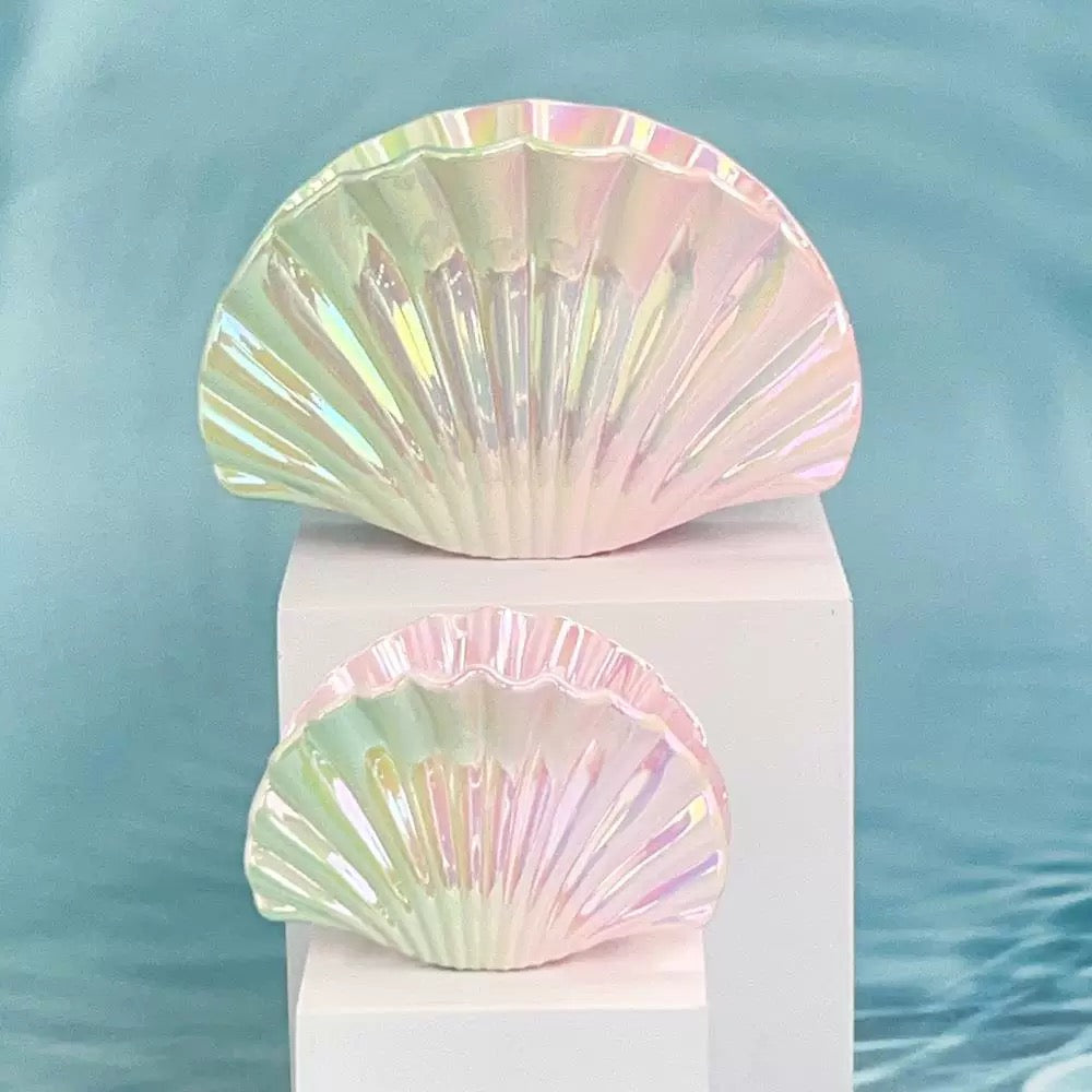 Sea shell hair claw-Green powder