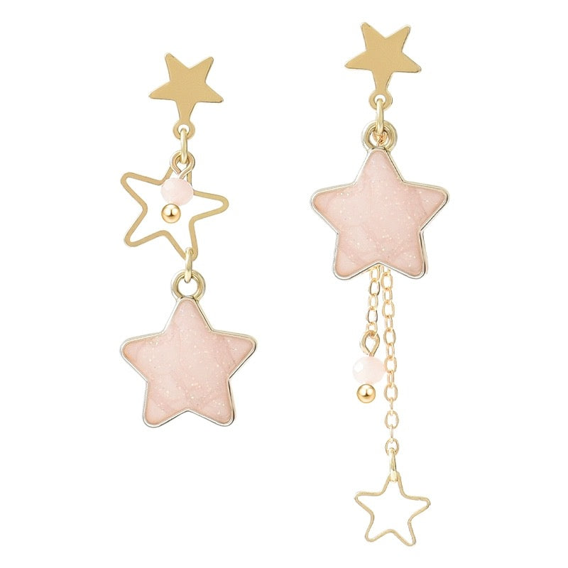 Asymmetrical Star Earrings