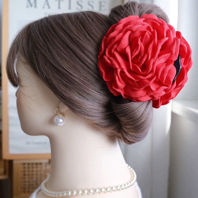 Red Rose Hair Claw