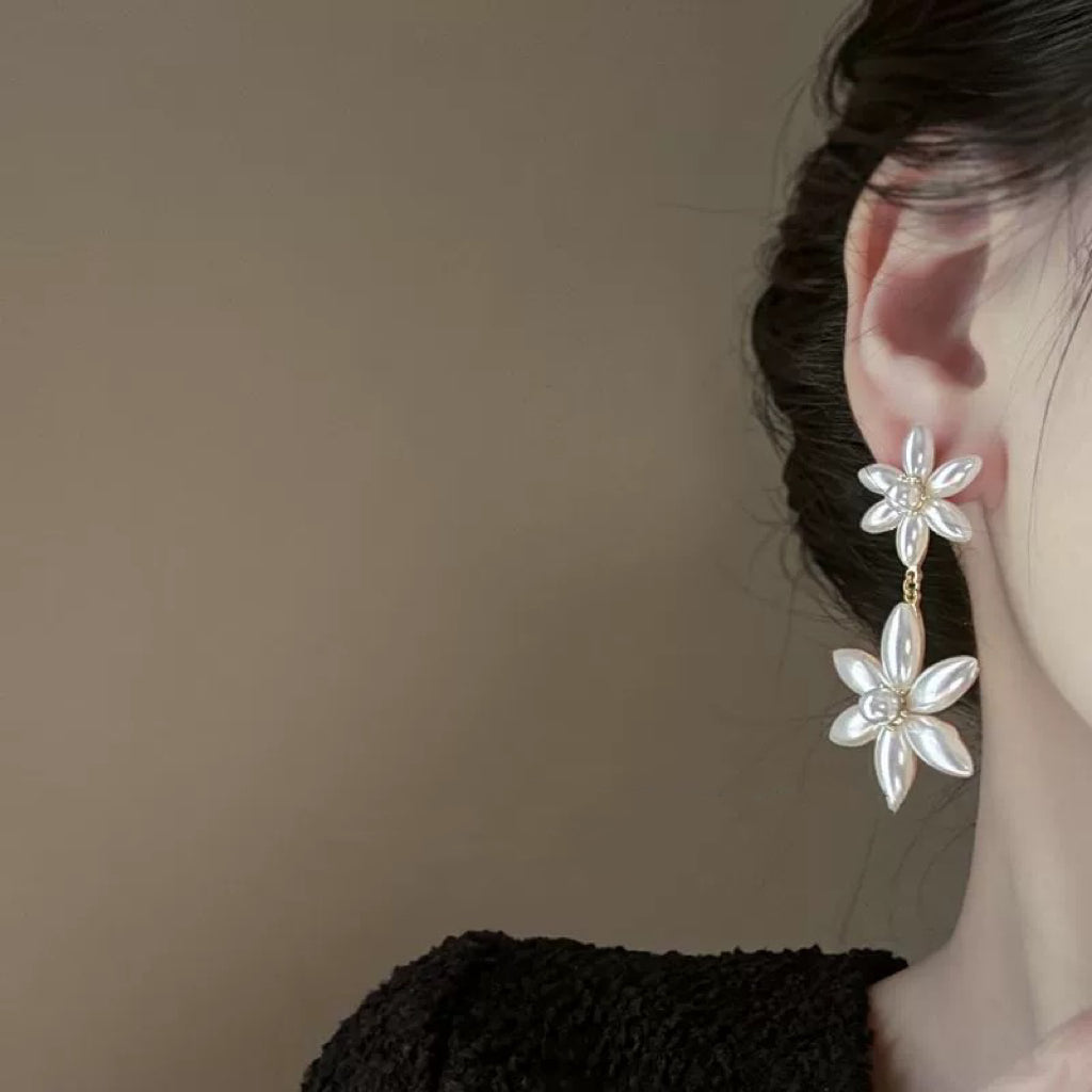 Banana shrub flower earrings
