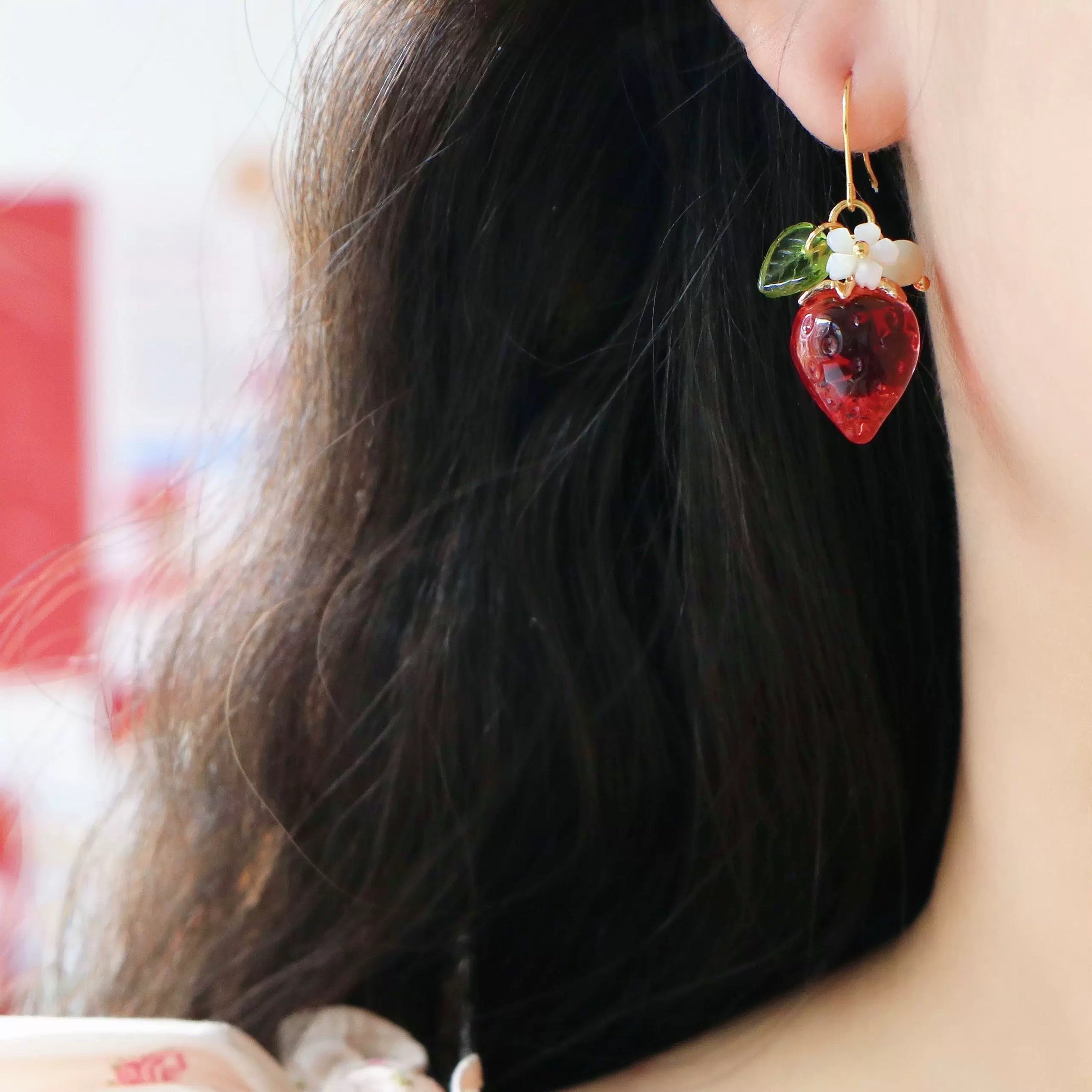 Yummy strawberry earrings