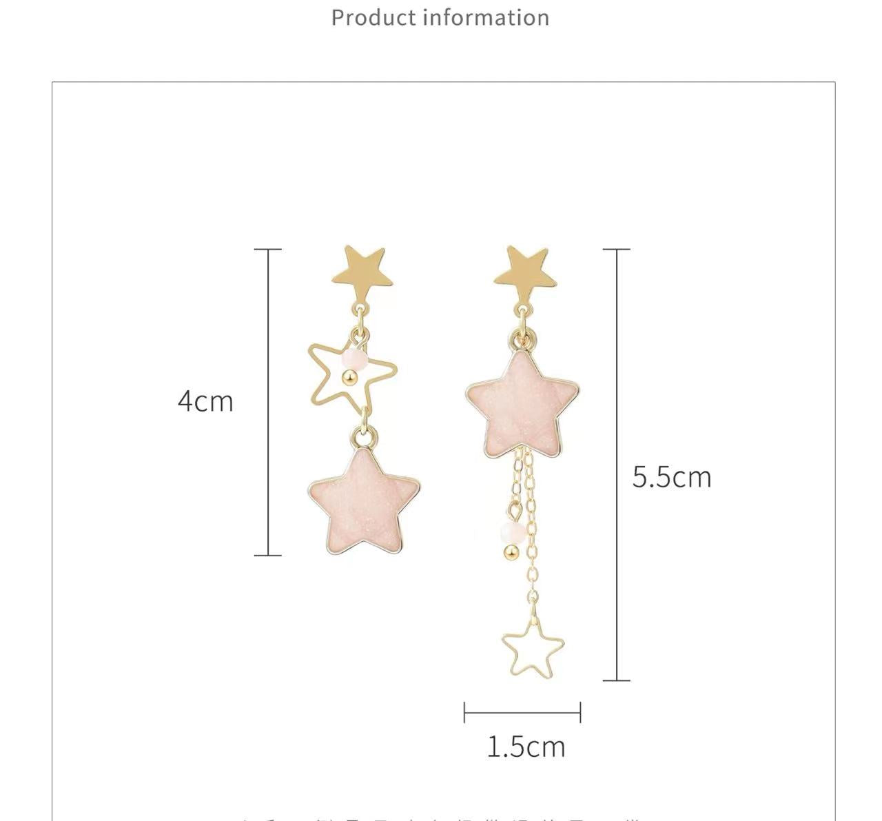 Asymmetrical Star Earrings