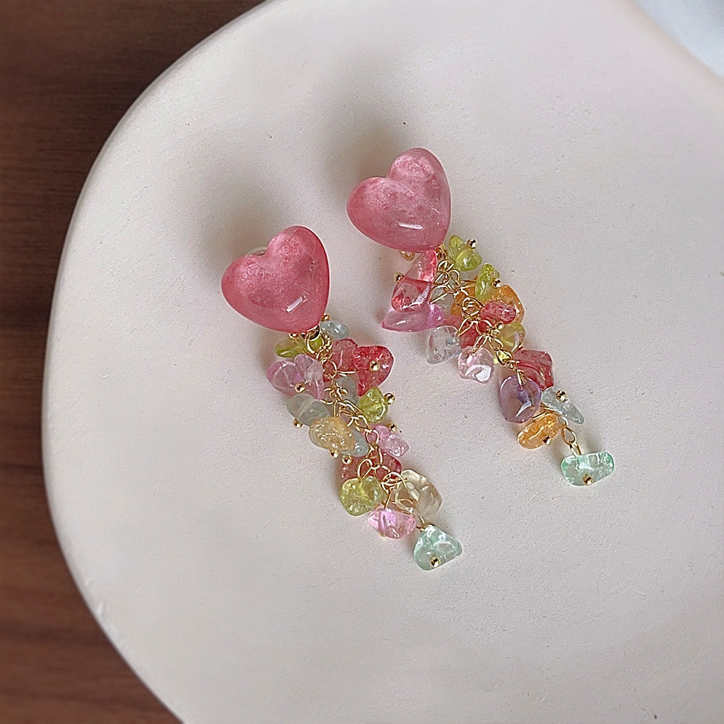 Summer colored stones earrings