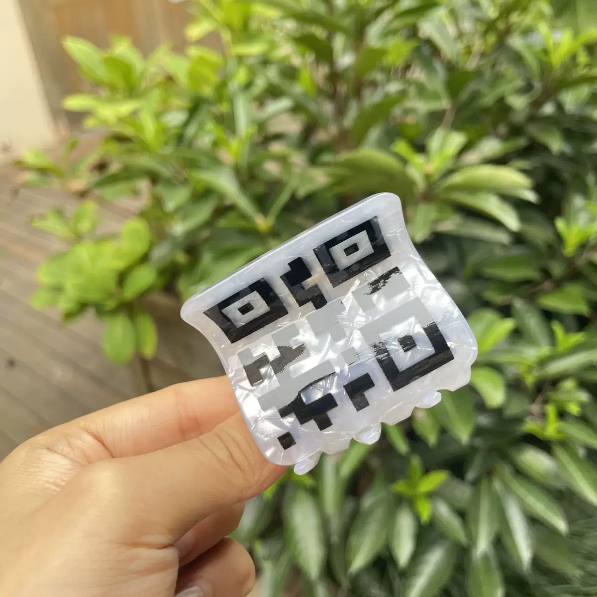 QR code hair claw(Support custom )