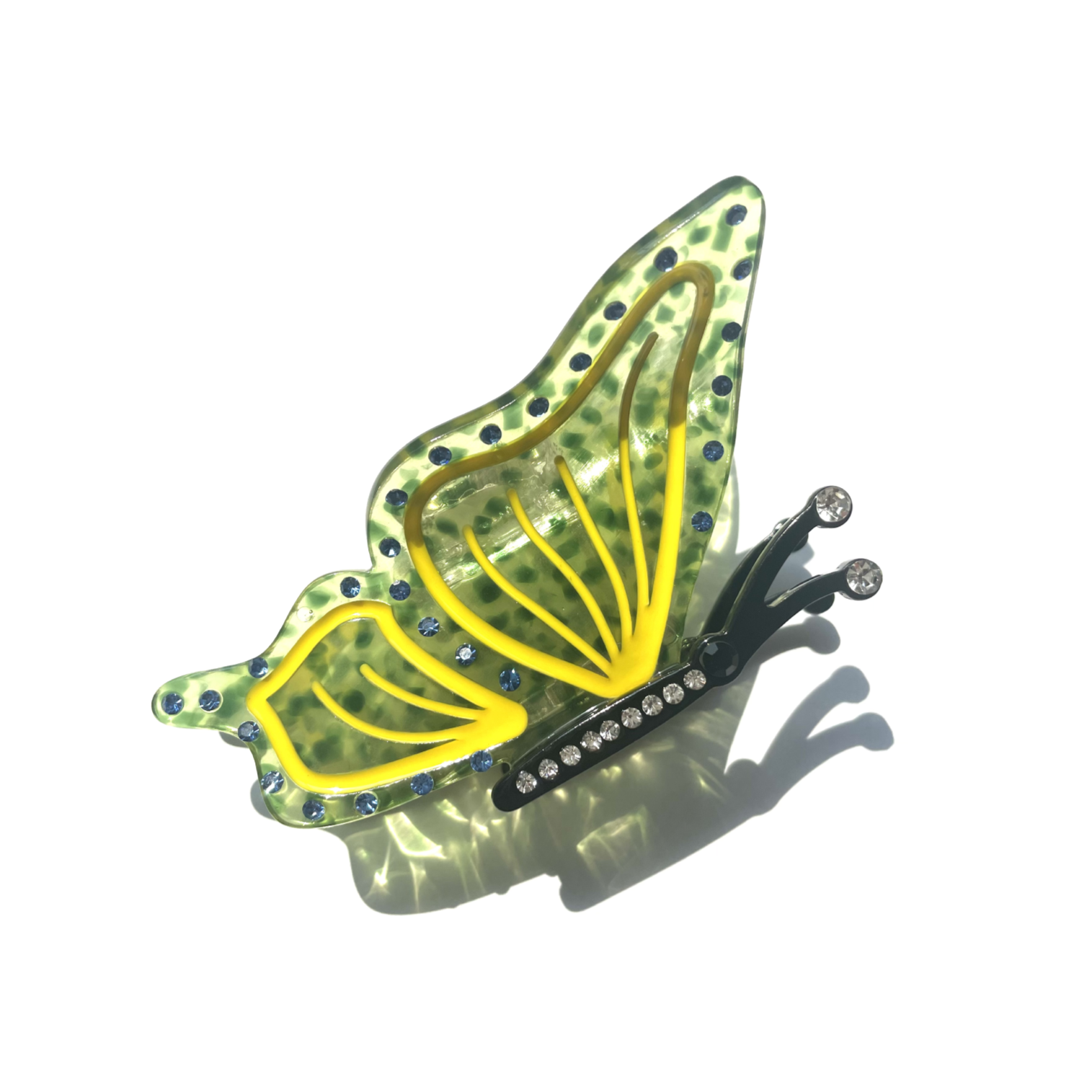 Butterfly hair claw within Green