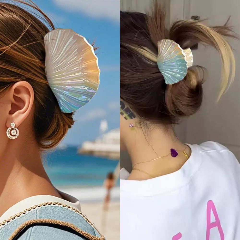 sea shell hair claw-blue