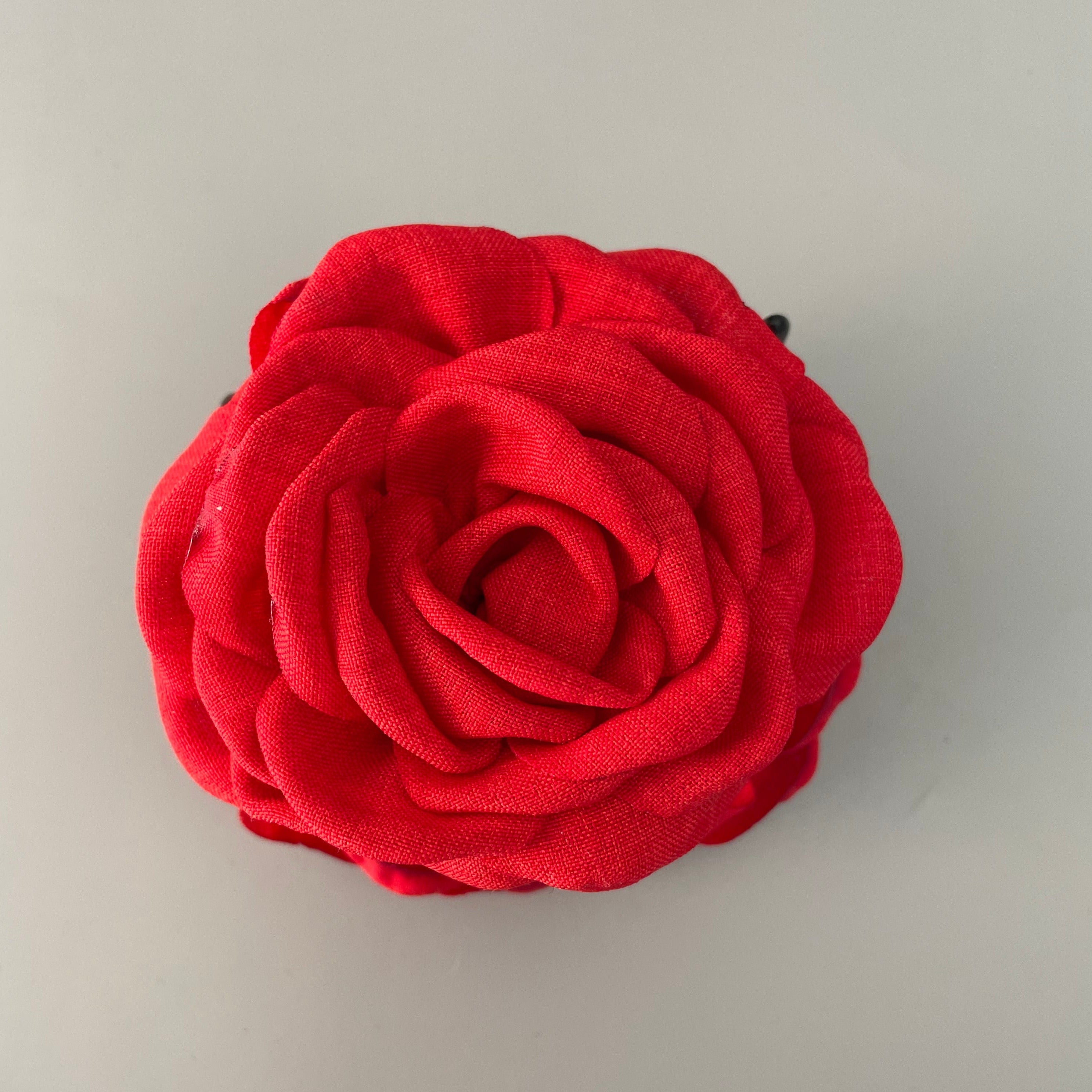 Red Rose Hair Claw