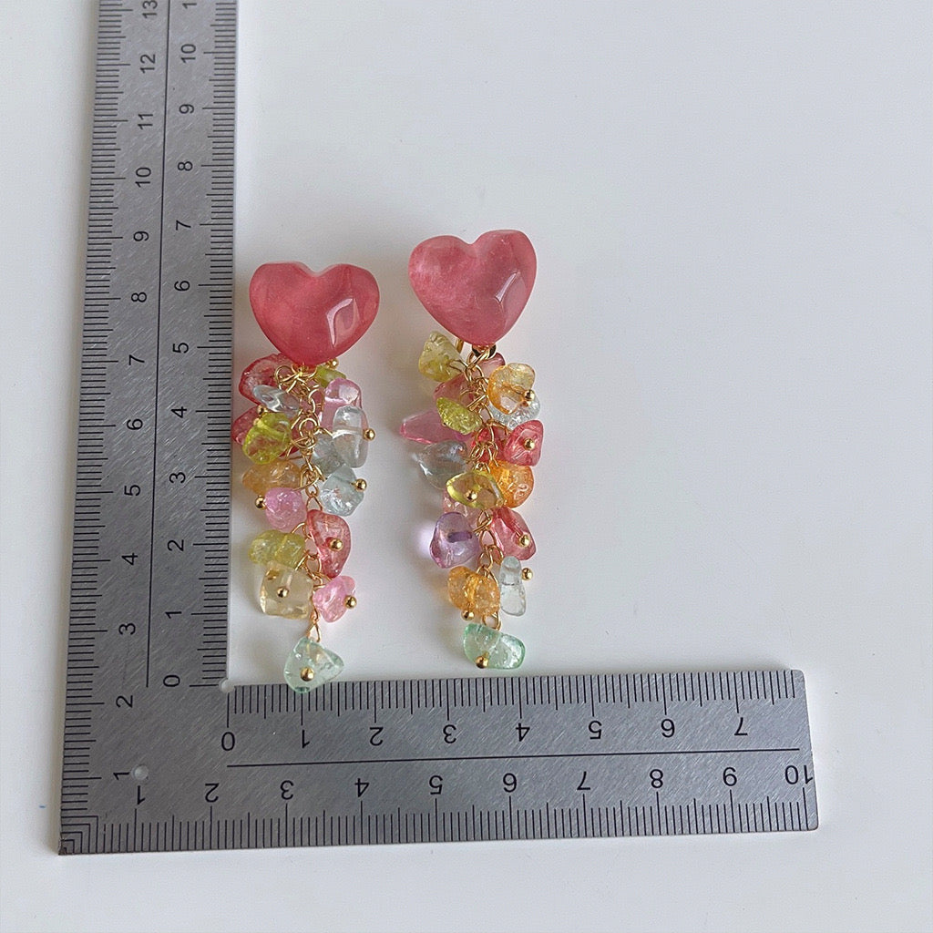 Summer colored stones earrings