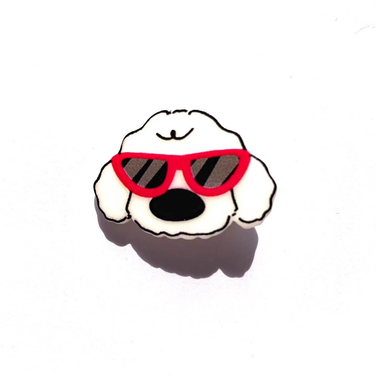 Handsome glasses dog within white clip