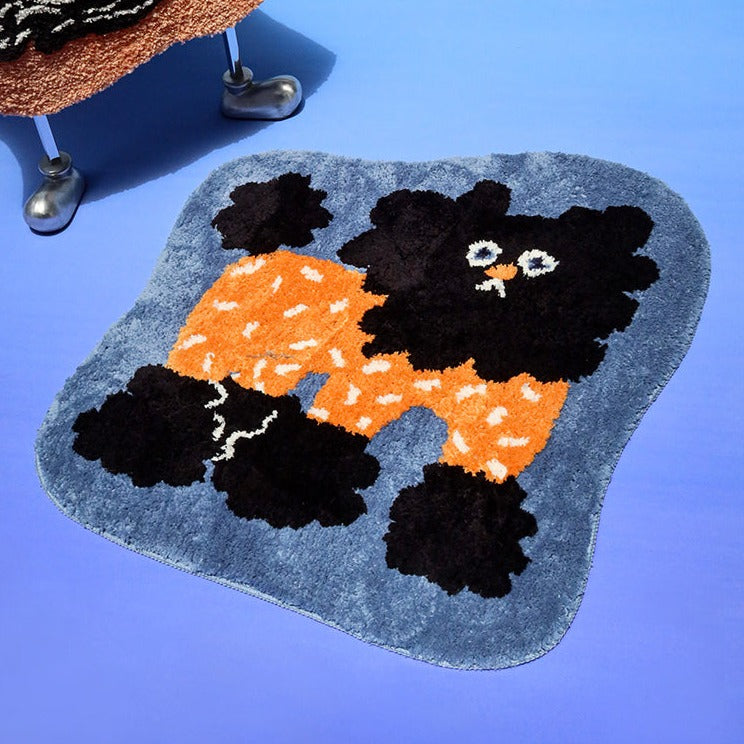 Fried hair dog rug