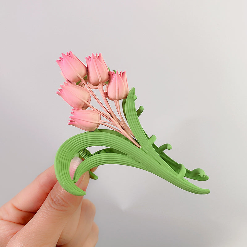 Pink Lily hair claw